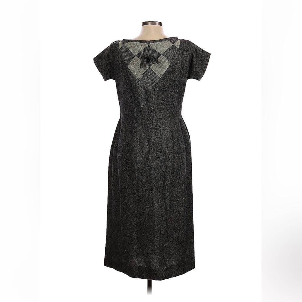 Vintage 50s 60s Kahn of Minneapolis grey sheath dress, size 15